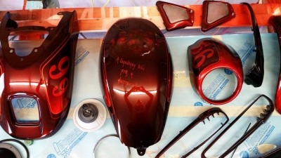 Airbrushed parts by Maxart - Harley Davidson Night Rod 66